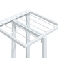 vidaXL Βάση Λουλουδιών 4 Επιπέδων με Ρόδες 44x23x80 εκ. Λευκή Σίδερο
