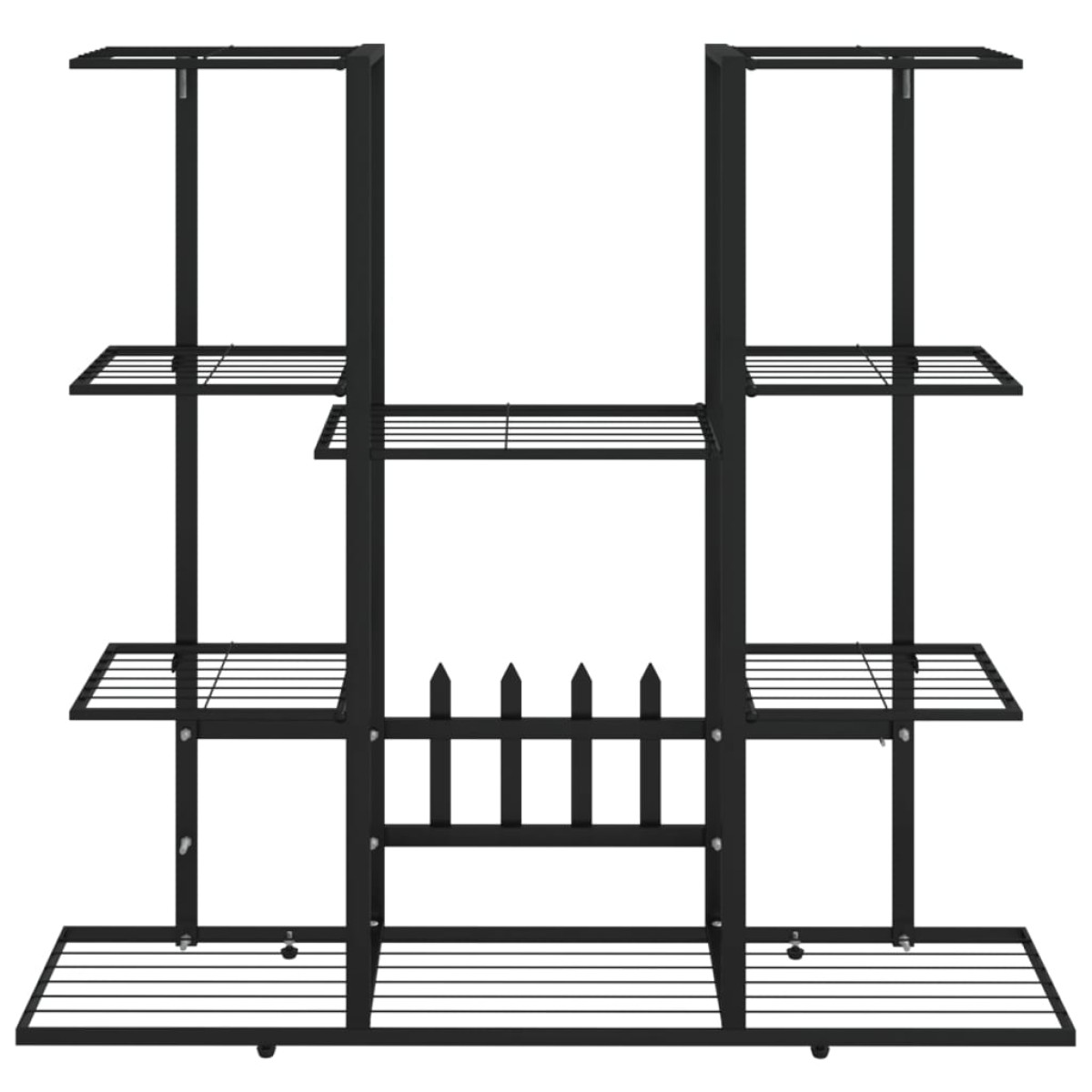 vidaXL Βάση Λουλουδιών Μαύρη 94,5 x 25 x 89 εκ. Σιδερένια