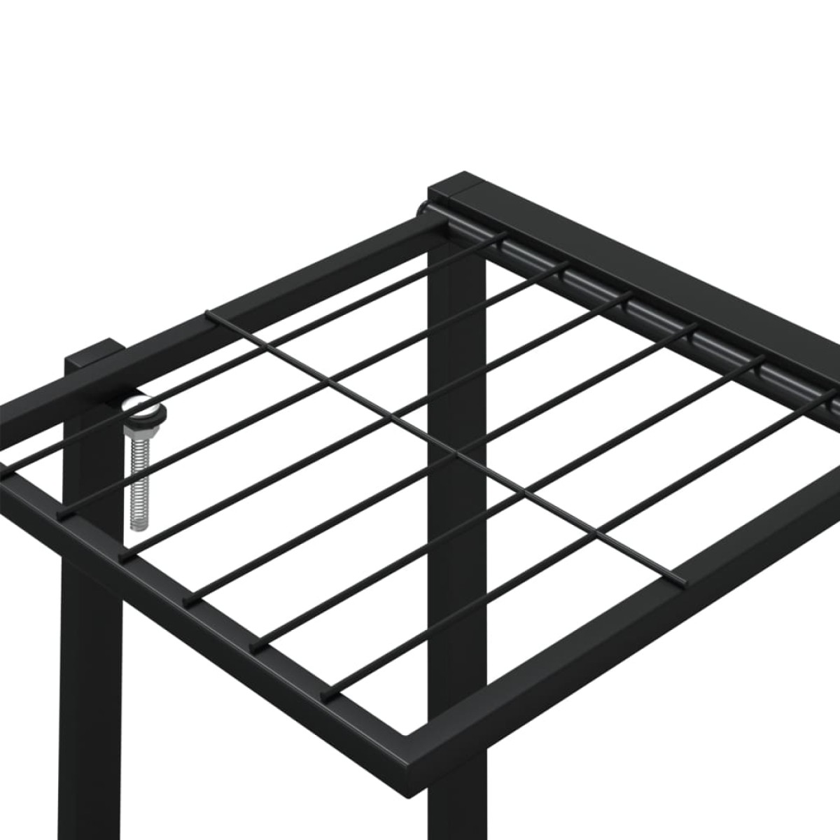 vidaXL Βάση Λουλουδιών Μαύρη 94,5 x 25 x 89 εκ. Σιδερένια