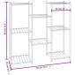 vidaXL Βάση Λουλουδιών Μαύρη 83 x 25 x 80 εκ. Σιδερένια