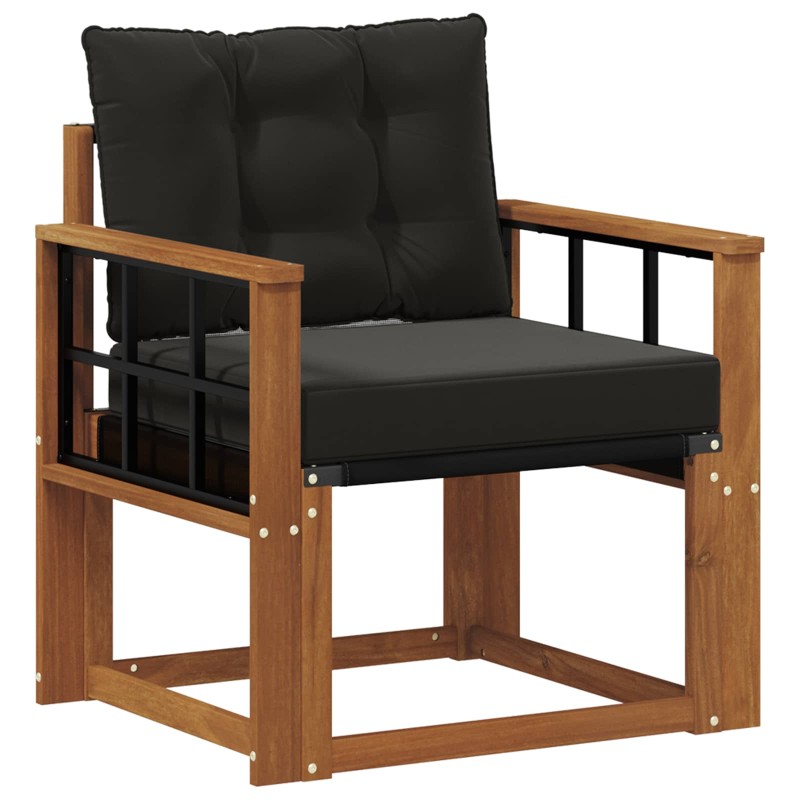 vidaXL 2 Τεμάχιο Εξωτερικός καναπές Στερεό Ξύλο Ακακίας Φυσικό