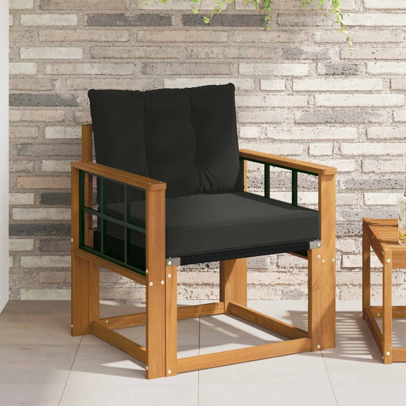 vidaXL 2 Τεμάχιο Εξωτερικός καναπές Στερεό Ξύλο Ακακίας Φυσικό