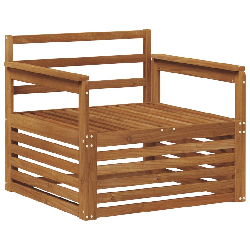 vidaXL 2 Τεμάχιο Καναπές με μπράτσα Στερεό Ξύλο Ακακίας Φυσικό