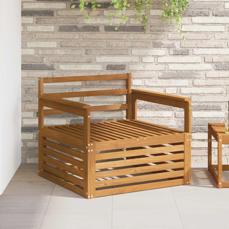 vidaXL 2 Τεμάχιο Καναπές με μπράτσα Στερεό Ξύλο Ακακίας Φυσικό