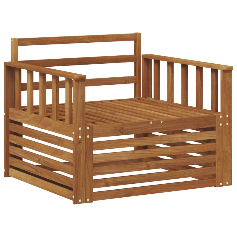 vidaXL 2 Τεμάχιο Καναπές με μπράτσα Στερεό Ξύλο Ακακίας Φυσικό