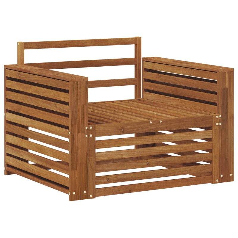 vidaXL 2 Τεμάχιο Καναπές με μπράτσα Στερεό Ξύλο Ακακίας Φυσικό