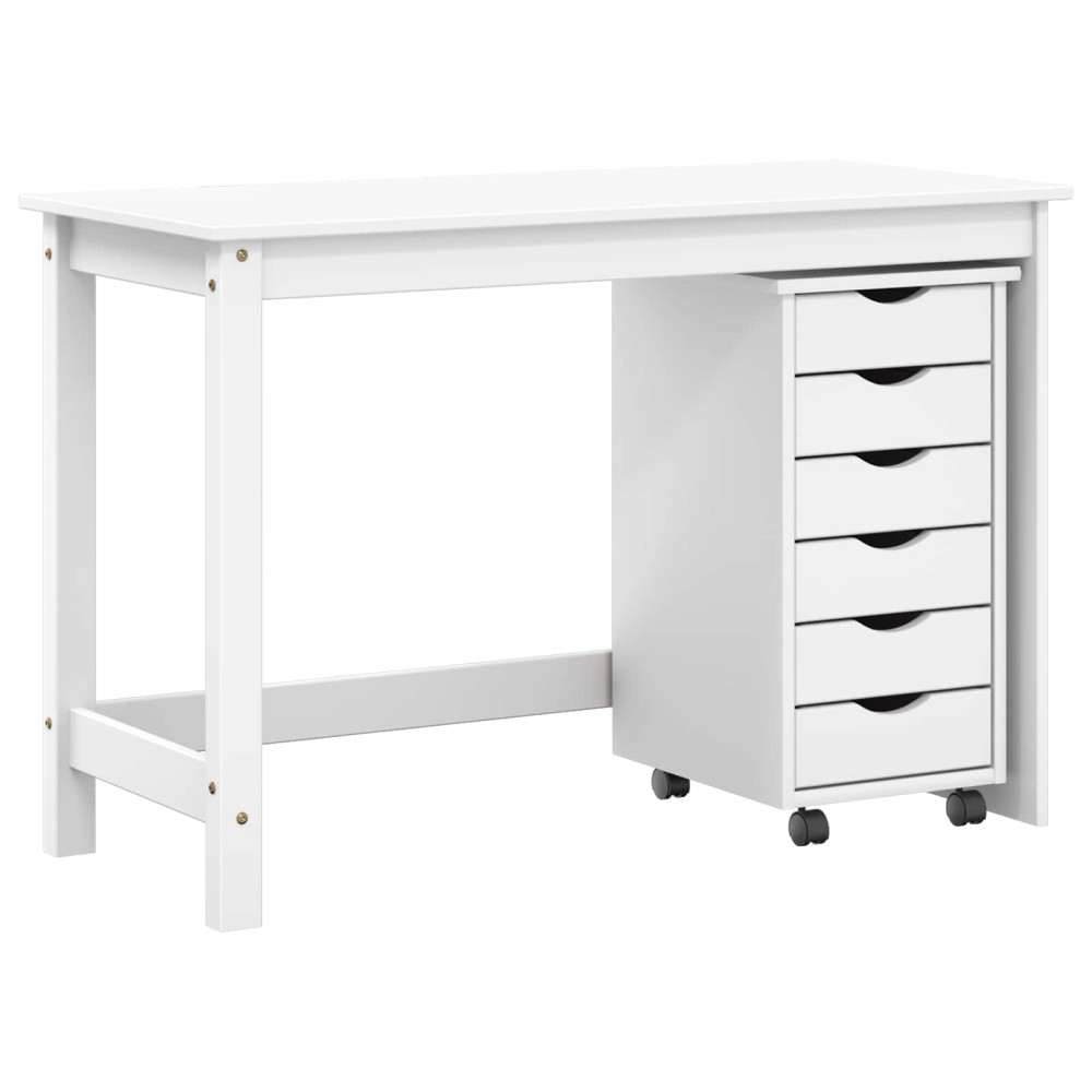 vidaXL Σετ Γραφείου και Κινητού Ντουλαπιού MOSS 2 pcs Λευκό