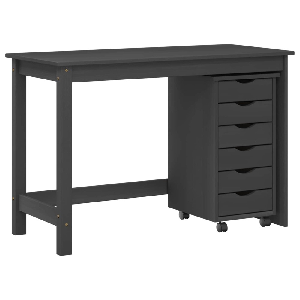 vidaXL Σετ Γραφείου και Κινητού Ντουλαπιού MOSS 2 pcs Γκρι