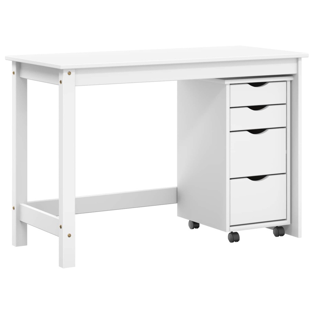 vidaXL Σετ Γραφείου και Κινητού Ντουλαπιού MOSS 2 pcs Λευκό