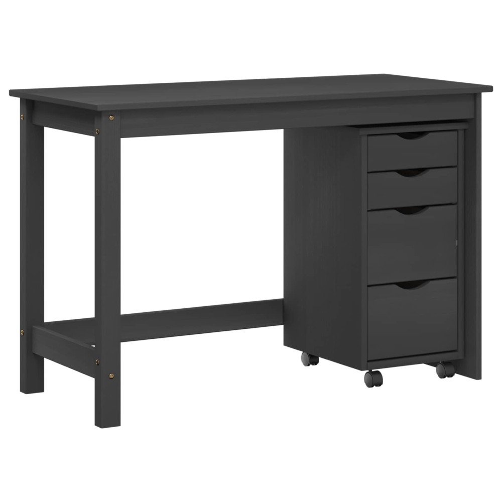 vidaXL Σετ Γραφείου και Κινητού Ντουλαπιού MOSS 2 pcs Γκρι