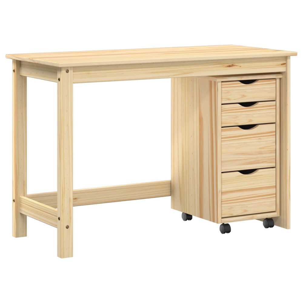 vidaXL Σετ Γραφείου και Κινητού Ντουλαπιού MOSS 2 pcs Καφέ
