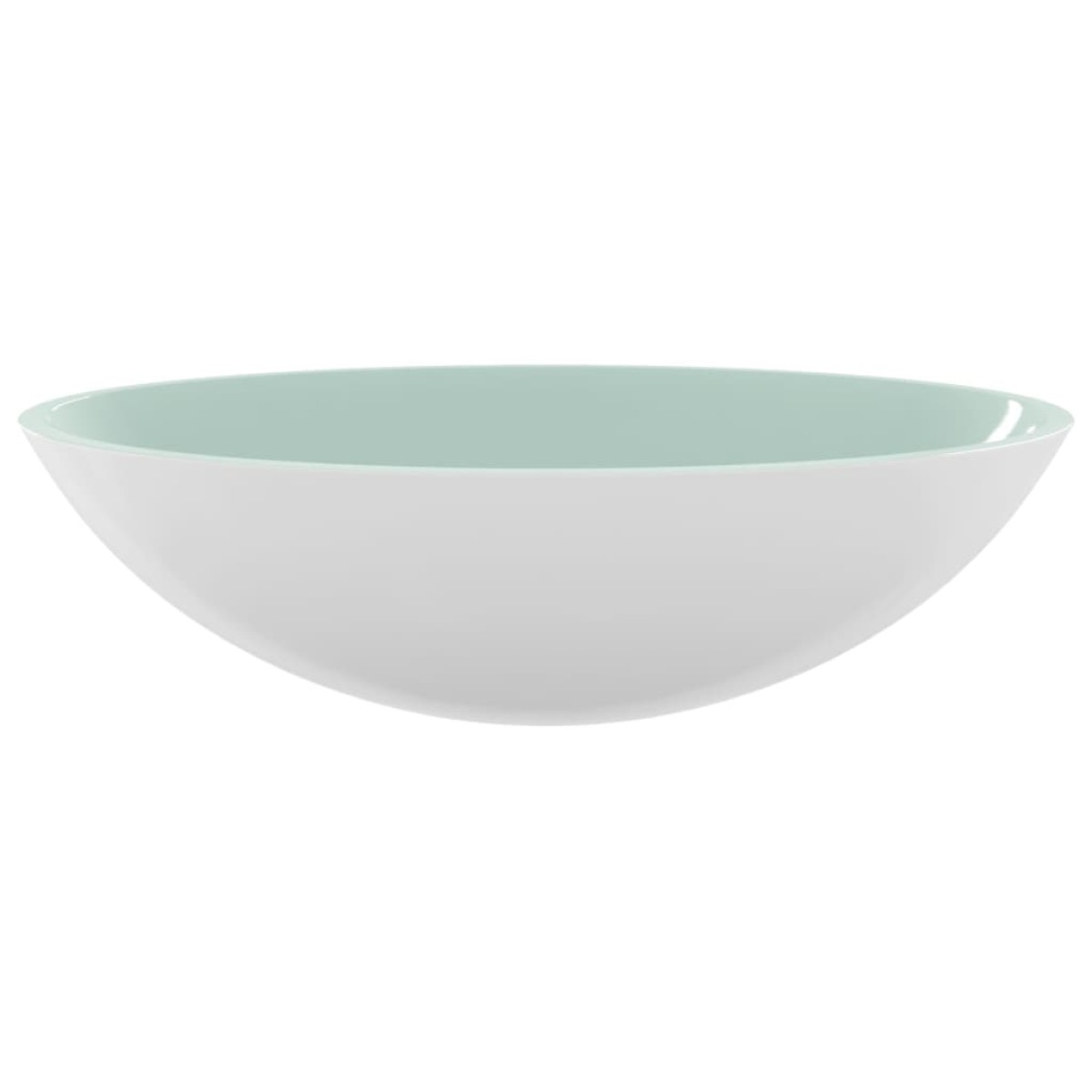 vidaXL Νιπτήρας Λευκός 50 x 37 x 14 εκ. Γυάλινος
