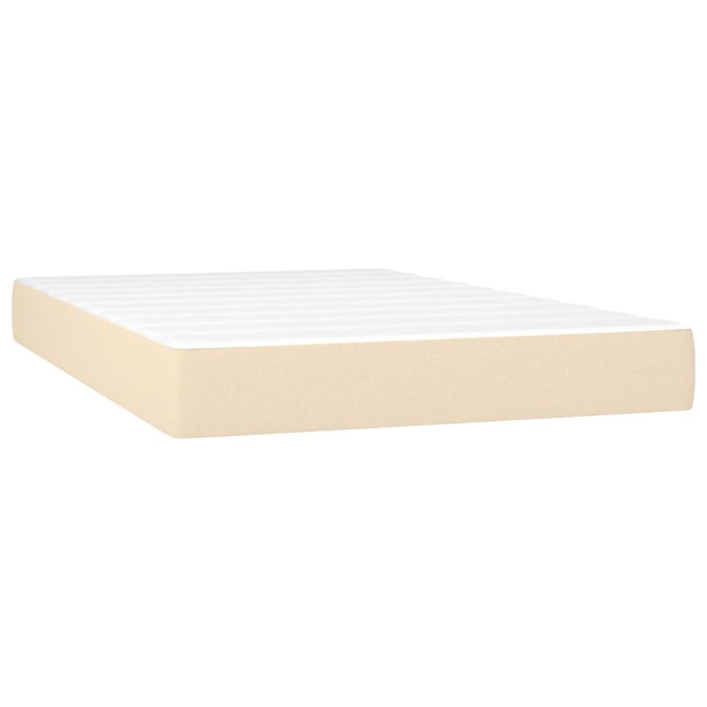 vidaXL Στρώμα με Pocket Springs Μεσαίας Σκληρότητας Κρεμ 120x200x20 εκ. Υφασμάτινο