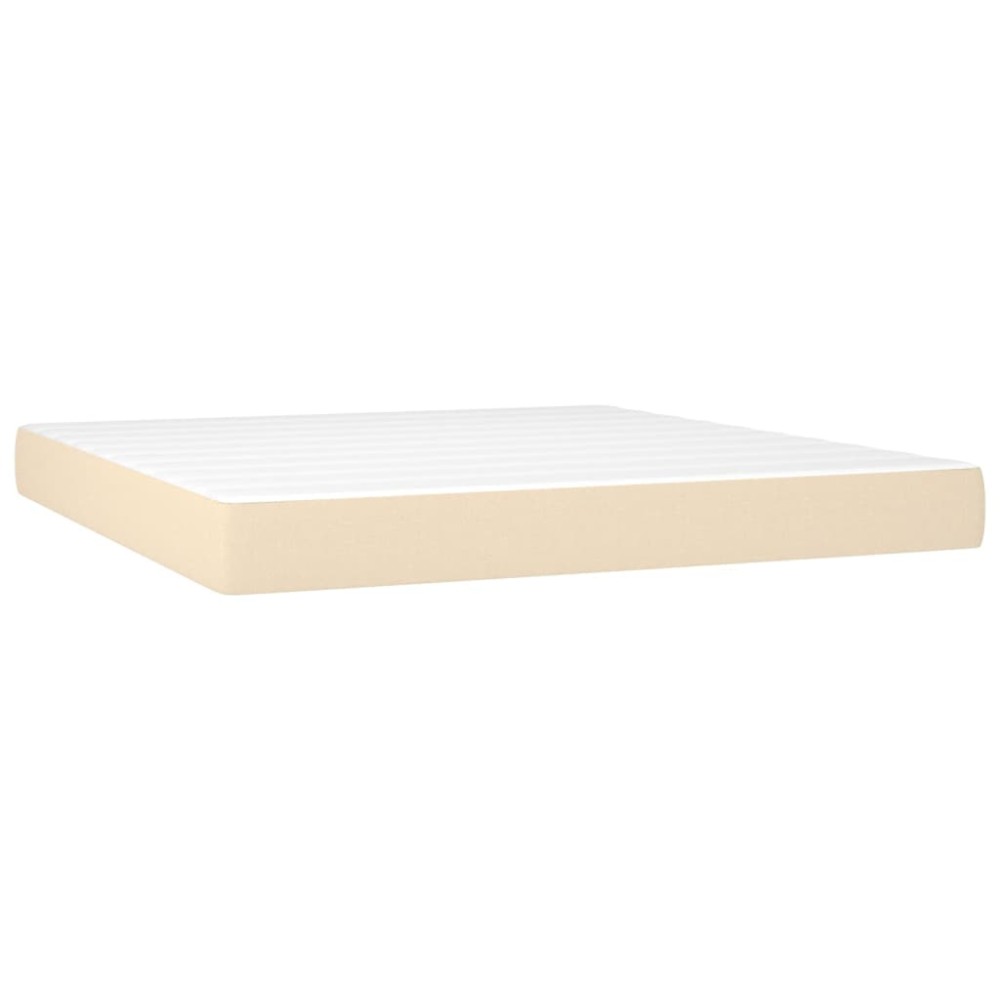 vidaXL Στρώμα με Pocket Springs Μεσαίας Σκληρότητας Κρεμ 160x200x20 εκ. Υφασμάτινο