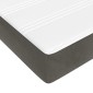 vidaXL Στρώμα με Pocket Springs Μεσαίας Σκληρότητας Σκ. Γκρι 152x203x20εκ. Βελούδινο Queen