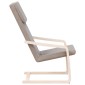 vidaXL Πολυθρόνα Relax Taupe Υφασμάτινη