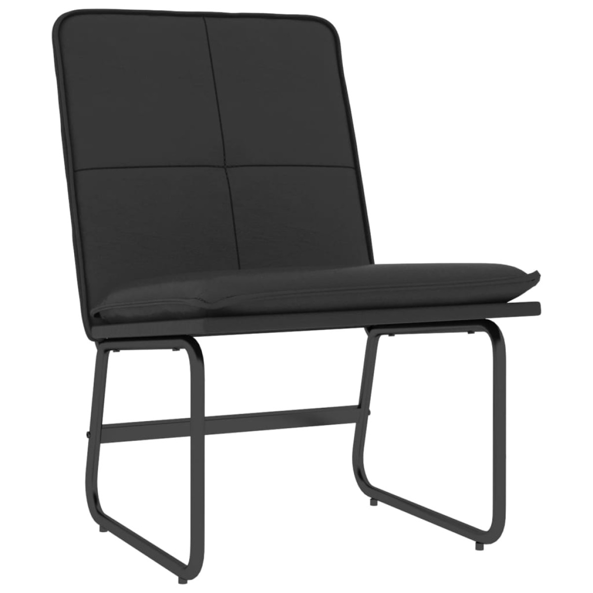 vidaXL Πολυθρόνα Μαύρη 54 x 75 x 76 εκ. από Συνθετικό Δέρμα