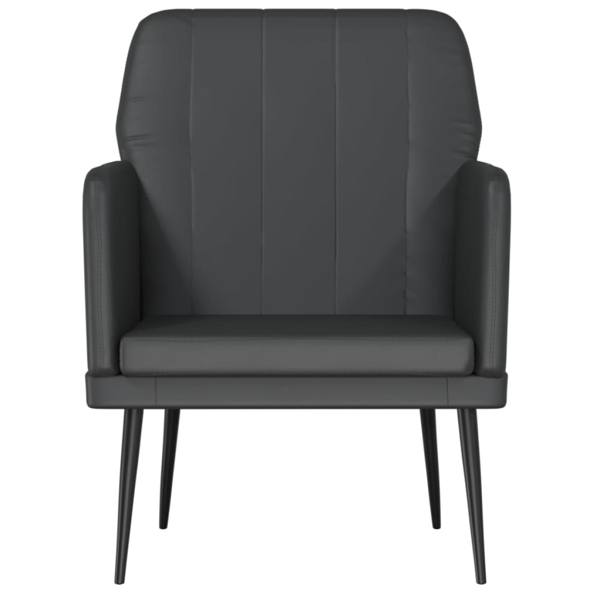 vidaXL Πολυθρόνα Μαύρη 61 x 78 x 80 εκ. από Συνθετικό Δέρμα