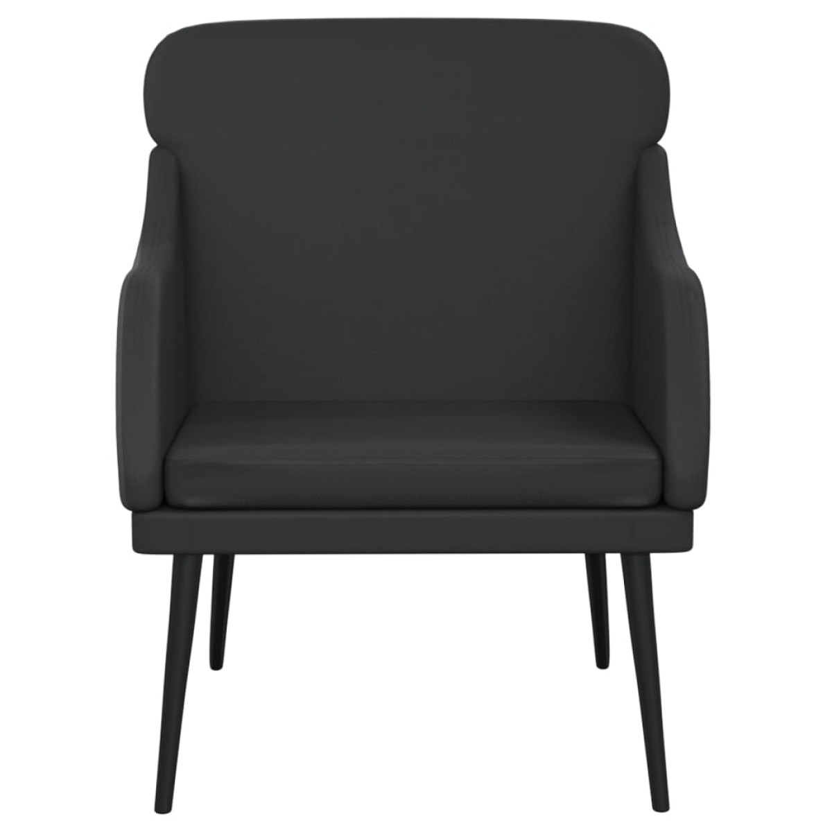 vidaXL Πολυθρόνα Μαύρη 63 x 76 x 80 εκ. από Συνθετικό Δέρμα