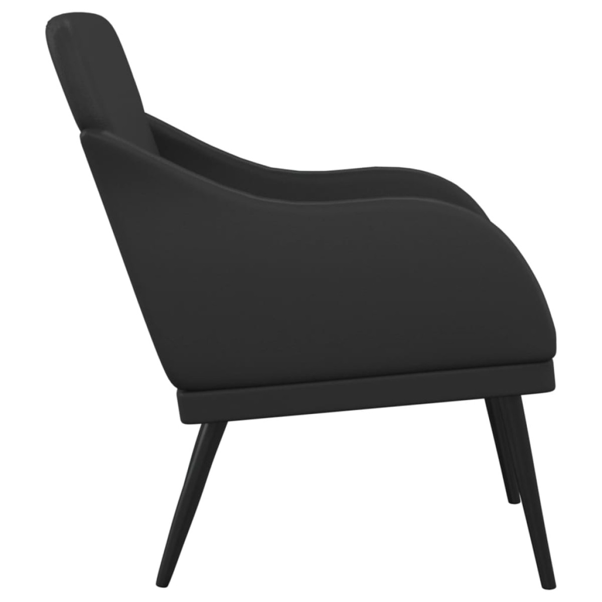 vidaXL Πολυθρόνα Μαύρη 63 x 76 x 80 εκ. από Συνθετικό Δέρμα