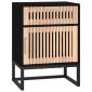 vidaXL Κομοδίνο Μαύρο 40x30x55,5 εκ. Επεξεργασμένο Ξύλο & Σίδερο