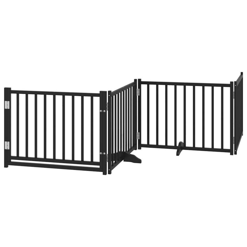 vidaXL Διαχωριστικό Σκύλων/Πόρτα Πτυσσόμενο 4 Πάνελ 320εκ. Μασίφ Ελάτη