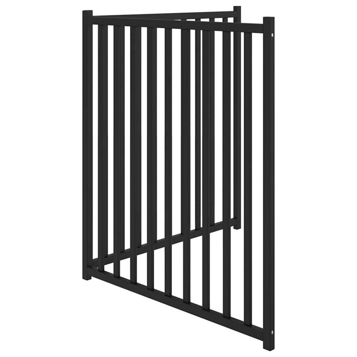 vidaXL Διαχωριστικό Σκύλων Πτυσσόμενο 2 Πάνελ Μαύρο 160 εκ Μασίφ Ελάτη