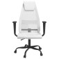 vidaXL Καρέκλα Γραφείου Ρυθμ. Ύψος Λευκή Διχτυωτό Ύφασμα/Συνθ. Δέρμα