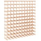 vidaXL Ραφιέρα Κρασιών 120 Κρασιά 112,5x23x123,5εκ. Μασίφ Ξύλο Πεύκου