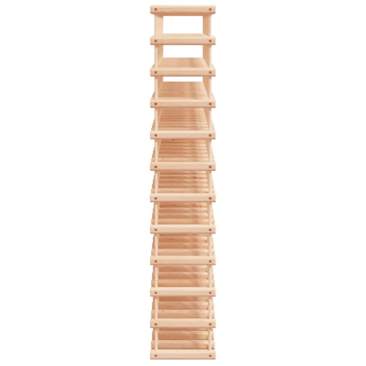 vidaXL Ραφιέρα Κρασιών 120 Κρασιά 112,5x23x123,5εκ. Μασίφ Ξύλο Πεύκου