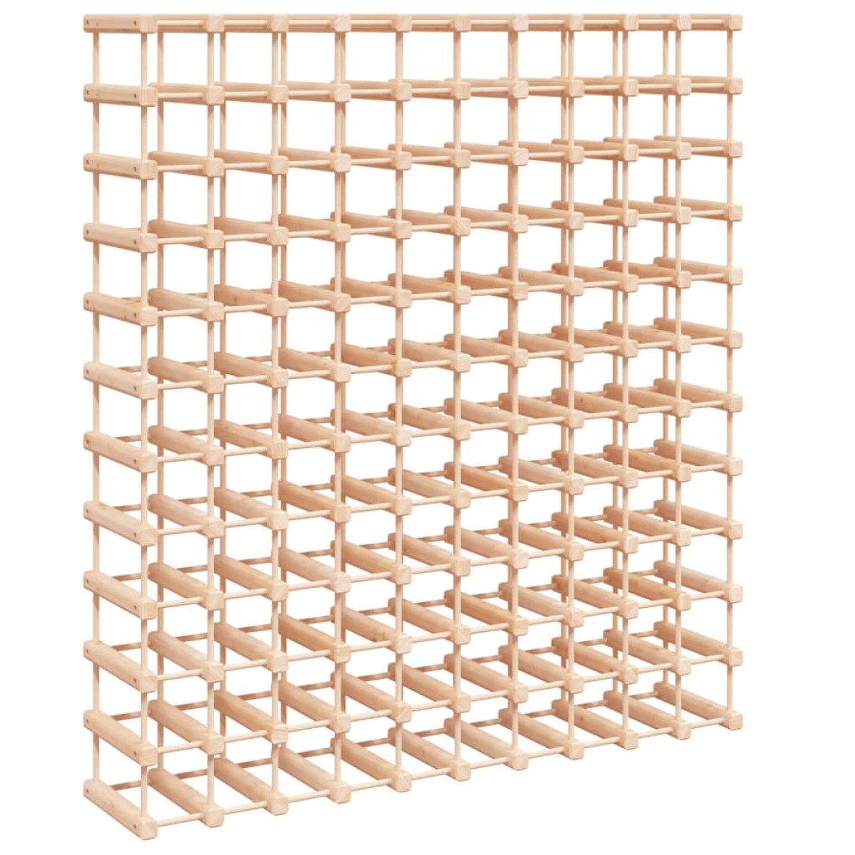 vidaXL Ραφιέρα Κρασιών 120 Κρασιά 112,5x23x123,5εκ. Μασίφ Ξύλο Πεύκου