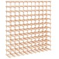 vidaXL Ραφιέρα Κρασιών 120 Κρασιά 112,5x23x123,5εκ. Μασίφ Ξύλο Πεύκου
