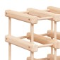 vidaXL Ραφιέρα Κρασιών 120 Κρασιά 112,5x23x123,5εκ. Μασίφ Ξύλο Πεύκου
