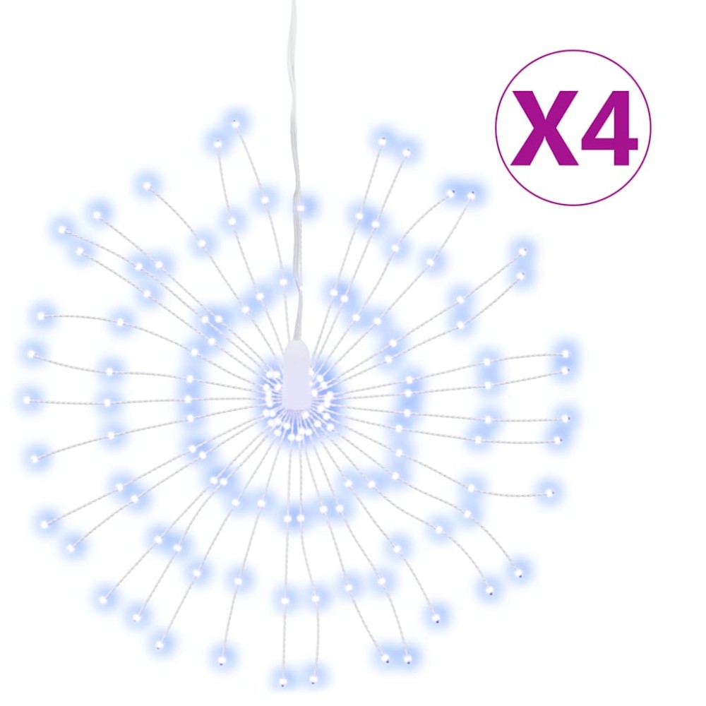 vidaXL Φωτάκια Χριστουγεννιάτικα 4 Τεμ. 140 LED Ψυχρό Λευκό 17 εκ.