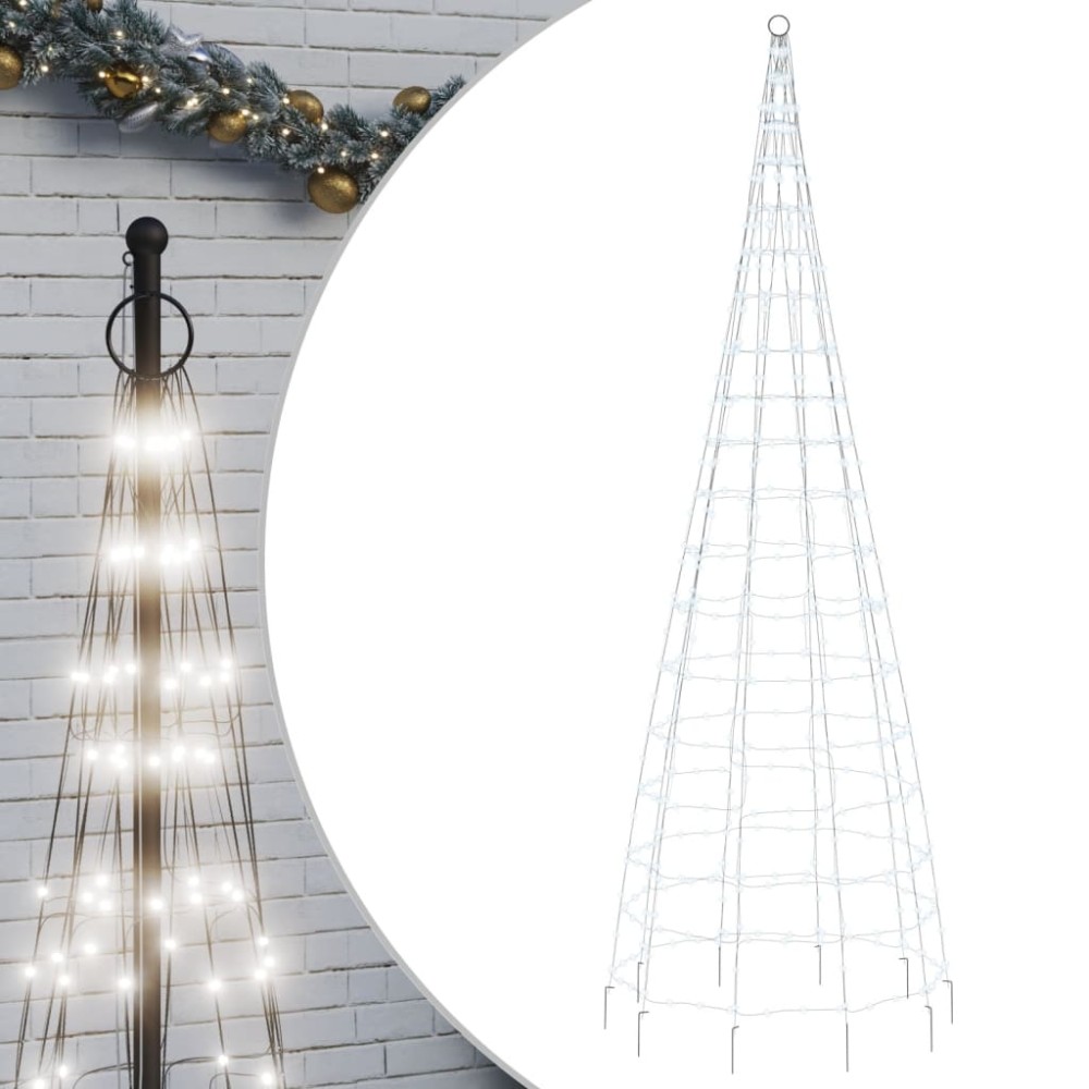 vidaXL Χριστουγεννιάτικο δέντρο LED 550 LED Ψυχρό Λευκό 300 εκ.