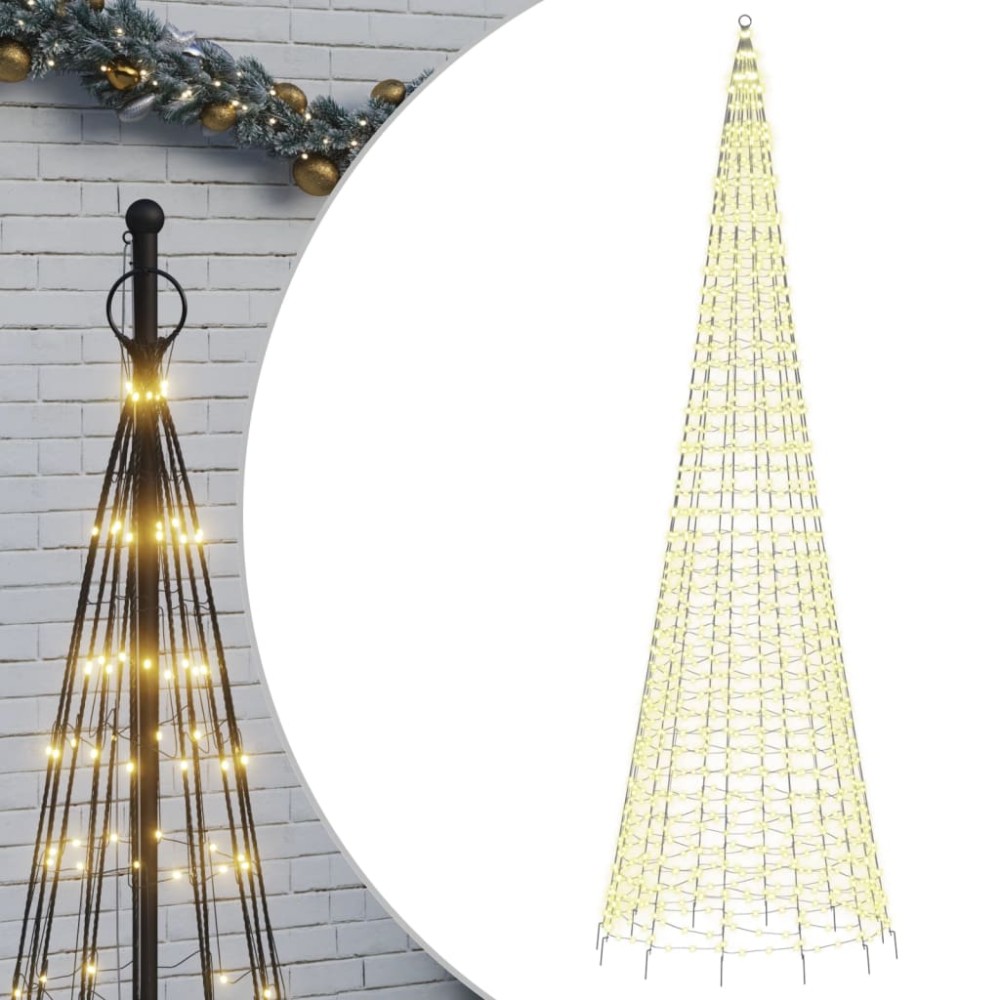 vidaXL Φωτιστικό Χριστουγεννιάτικο Δέντρο 1534 LED Θερμό Λευκό 500 εκ.