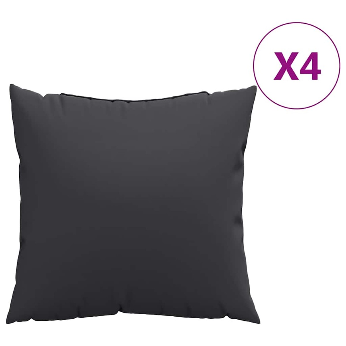 vidaXL Μαξιλάρια Καναπέ 4 τεμ. Μαύρα 60x60 εκ. από Ύφασμα