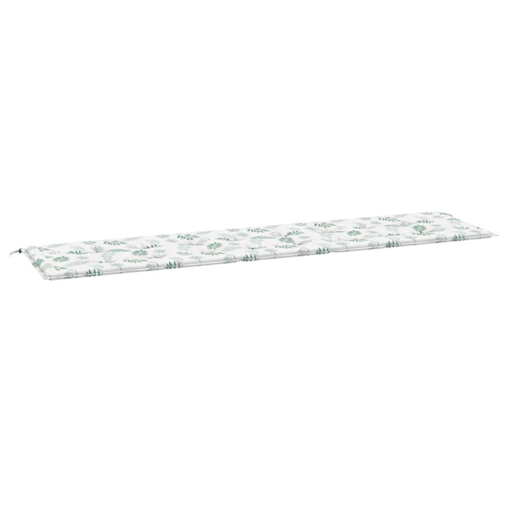 vidaXL Μαξιλάρι Πάγκου Κήπου Σχέδιο Φύλλων 200x50x3 εκ. Υφασμάτινο