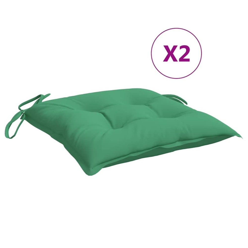 vidaXL Μαξιλάρια από Παλέτες 2 τεμ. Πράσινα 50x50x7 εκ. από Ύφασμα Oxford