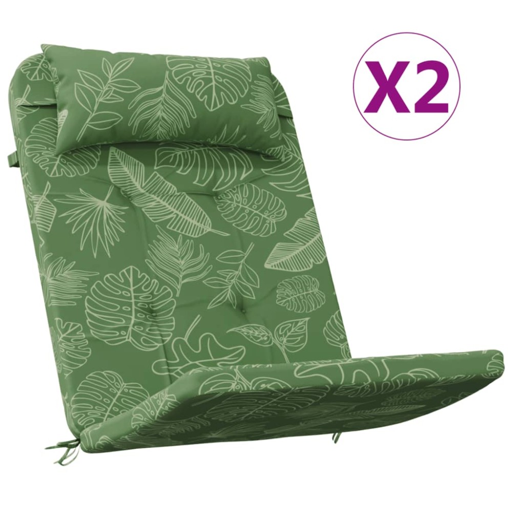 vidaXL Μαξιλάρια Καρέκλας Adirondack 2 τεμ. Σχ. Φύλλα Ύφασμα Oxford