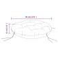 vidaXL Στρογγυλό Μαξιλάρι Γκρι Καρό Σχέδιο Ø 60 x 11 εκ. Ύφασμα Oxford