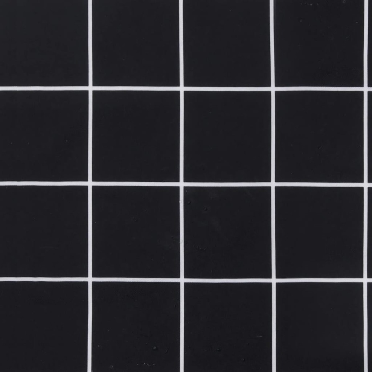 vidaXL Στρογγυλό Μαξιλάρι Μαύρο Καρό Σχέδιο Ø 100 x 11 εκ. Ύφασμα Oxford