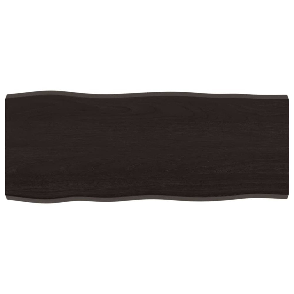 vidaXL Επιφ Τραπεζιού Αν Καφέ 100x40x(2-4)εκ.Ακατέργ. Μασίφ Ξύλο Δρυός