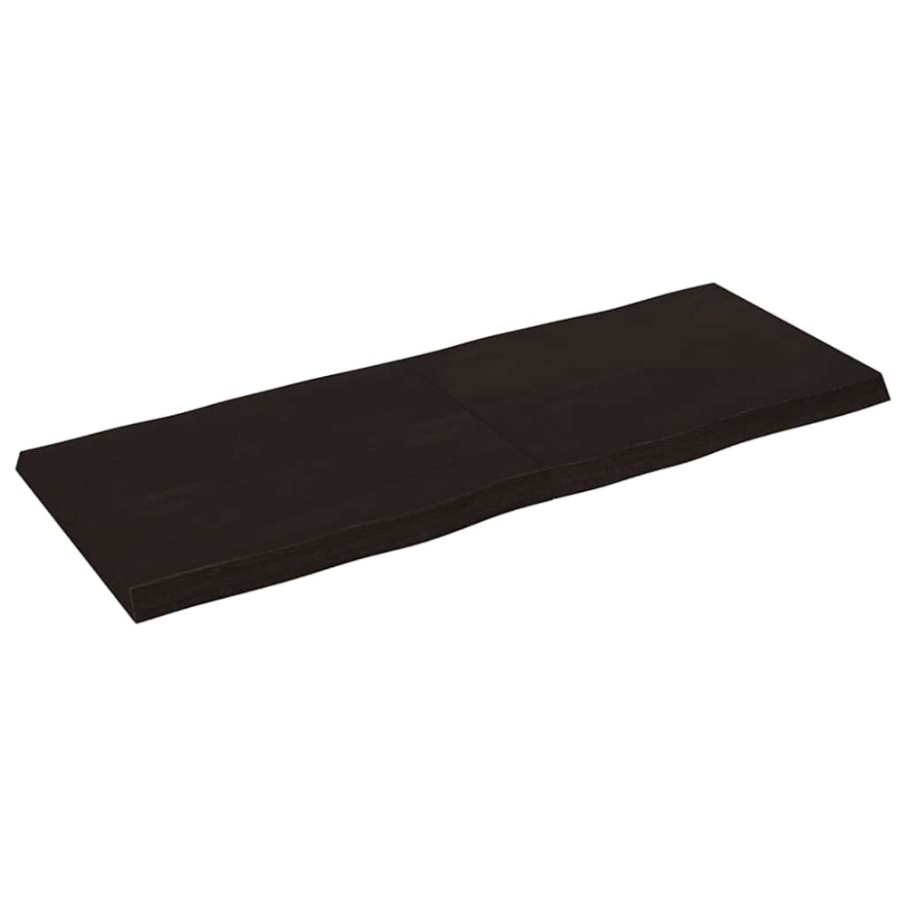 vidaXL Επιφ Τραπεζιού Αν Καφέ 140x50x(2-4)εκ.Ακατέργ. Μασίφ Ξύλο Δρυός