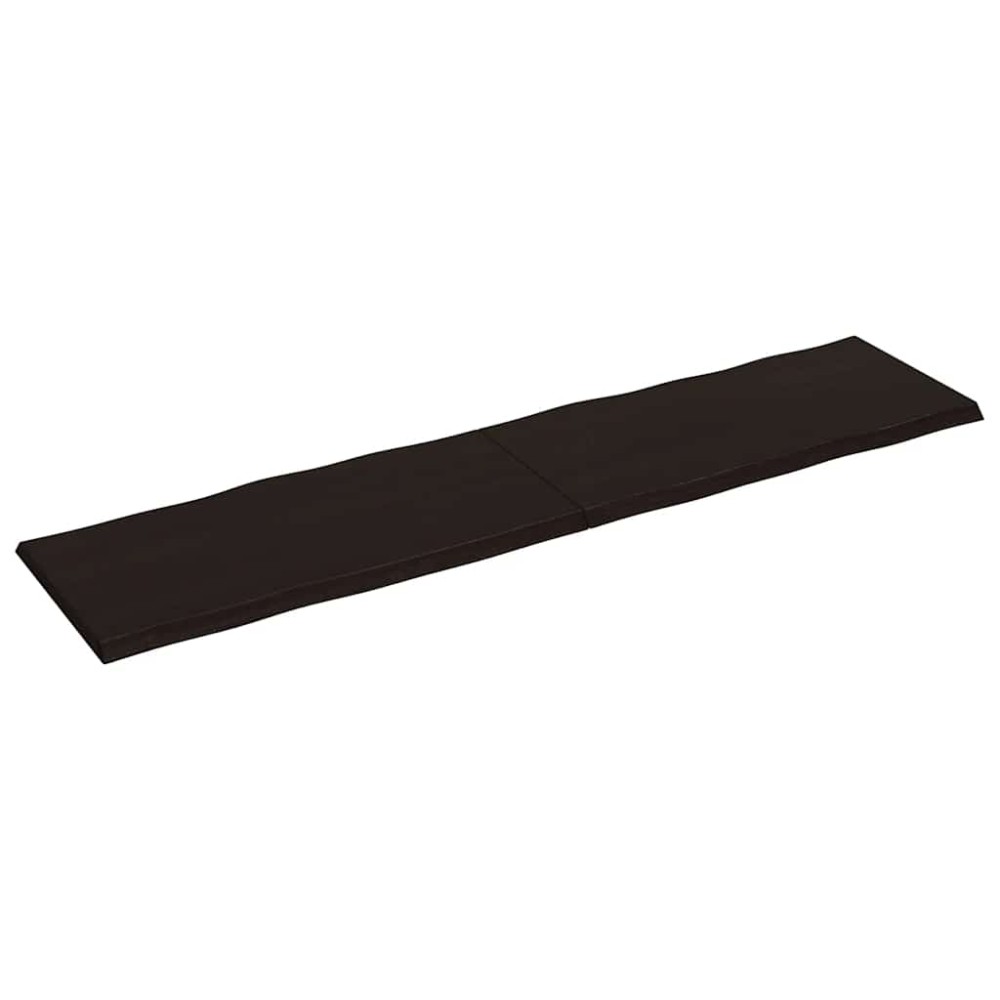 vidaXL Επιφ Τραπεζιού Αν Καφέ 200x50x(2-4)εκ.Ακατέργ. Μασίφ Ξύλο Δρυός