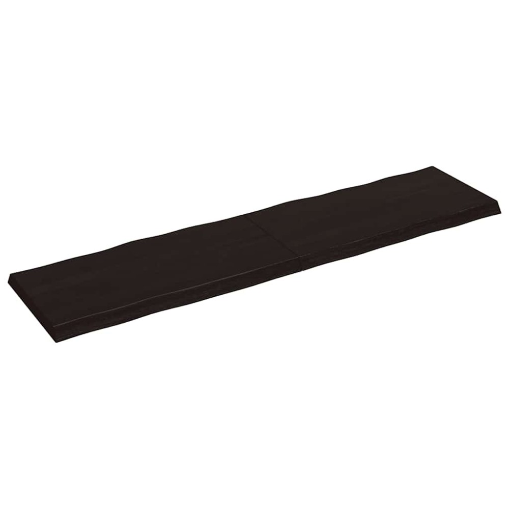vidaXL Επιφ Τραπεζιού Αν Καφέ 200x50x(2-6)εκ.Ακατέργ. Μασίφ Ξύλο Δρυός