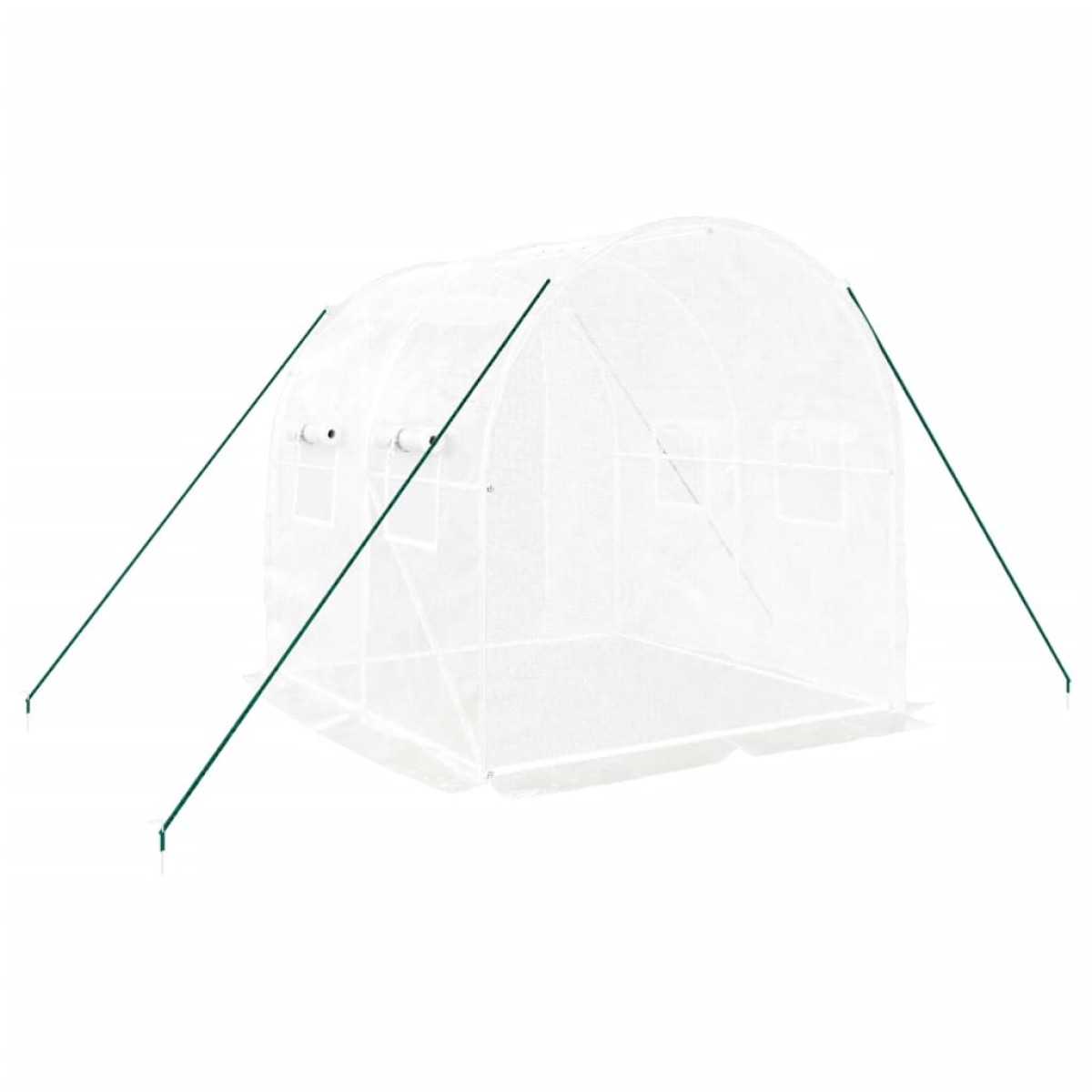 vidaXL Θερμοκήπιο με Ατσάλινο Πλαίσιο Λευκό 4 μ² 2 x 2 x 2 μ.
