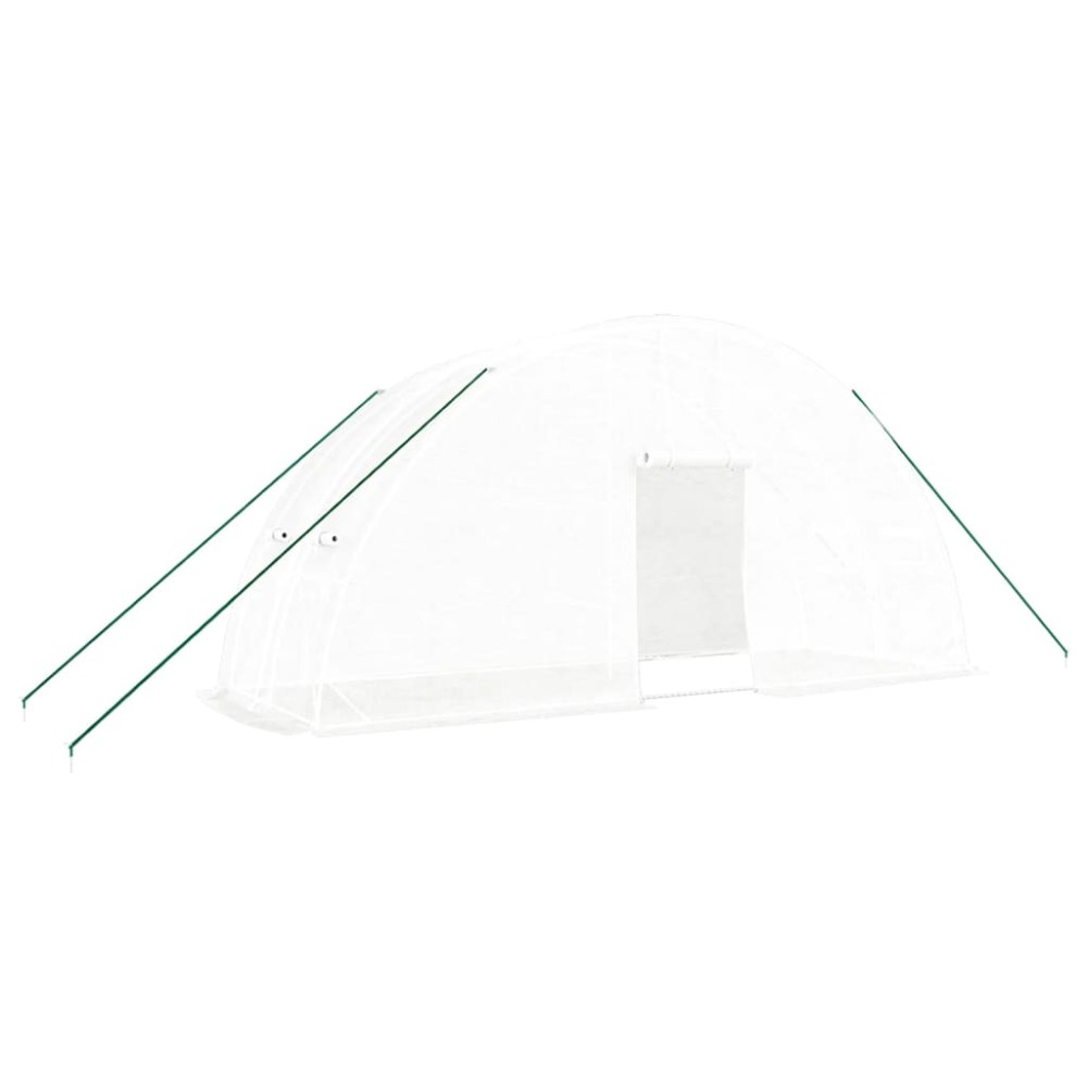 vidaXL Θερμοκήπιο με Ατσάλινο Πλαίσιο Λευκό 12 μ² 6 x 2 x 2,85 μ.