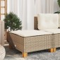 vidaXL Σκαμπό Κήπου με Μαξιλάρι Μπεζ 63,5 x 56 x 32 εκ. από Συνθετικό Ρατάν