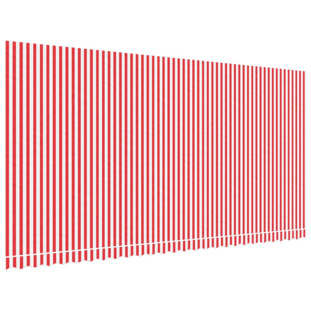 vidaXL Τεντόπανο Ανταλλακτικό Ριγέ Κόκκινο / Λευκό 6 x 3 μ.